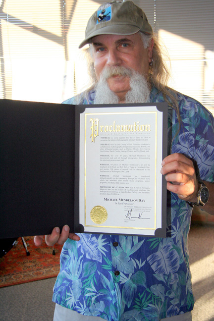San Francisco Mayor Gavin Newson proclaimed that June 29th, 2006, is "Michael Mendelson Day"... 